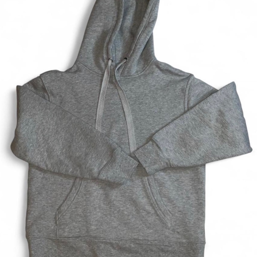 Athleta Gray Sweatshirt Hoodie with Ribbed Cuffs